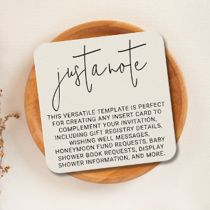 Minimal modern, einfach und einfach, nur einen kle begleitkarte