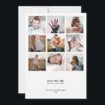 Minimal modern | Einfache elegante, schicke FotoCo Feiertagskarte<br><div class="desc">Die Grüße dieser modernen Saison strahlen durch ihre wunderschönen Gefühle und Redewendungen - und ihren weißen Raum. Die erstaunlich einfache Urlaubskarte erfasst neun wertvolle Momente, während die minimale Typografie "Halten Sie diese Zeit nah zu Ihrem Herzen" über Ihrem Familiennamen und Jahr steht. Weitere Karten und passende Produkte finden Sie in...</div>