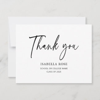 Minimal Modern Eleganter Abschluss Dankeskarte