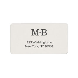 Minimal Modern Elopement Wedding Address Label Adressaufkleber