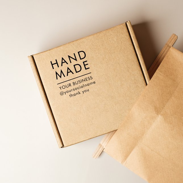 Minimal Modern Handmade Custom Business Info Permastempel (Von Creator hochgeladen)