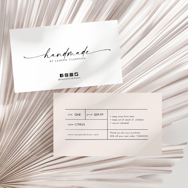 Minimal Modern Handmade Price Tag (Von Creator hochgeladen)