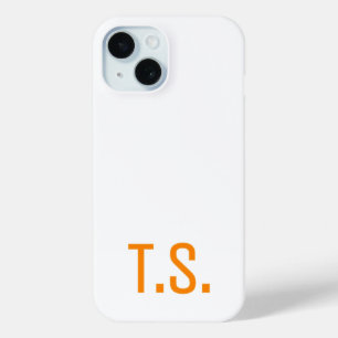 Minimal modern Initial Monogram Orange Case-Mate iPhone Hülle