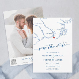 Minimal Modern Kennebunkport Maine Karte