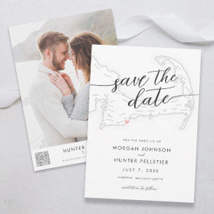 Minimal Modern Popponesset Inn Map Save the Date