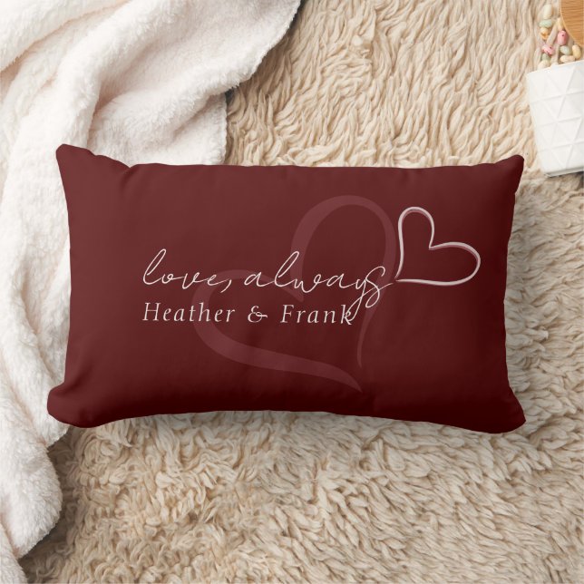 Minimal Modern Romantic Chic Love Always Valentine Lendenkissen (Decke)