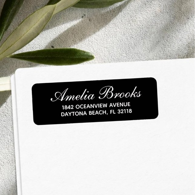 Minimal Modern Script Return Address Custom  (Von Creator hochgeladen)