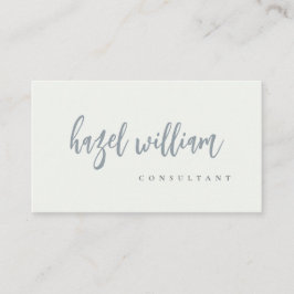 Minimal Modern Simple Black Gray White Script Visitenkarte