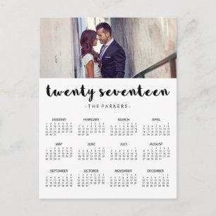 Minimal Modern Typografy 2017 Foto Calendar Postkarte