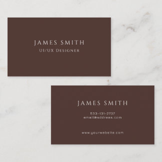 Minimal Modern UI UX Designer Business Card Visitenkarte
