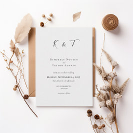 Minimal Modern Wedding Invitation Einladung