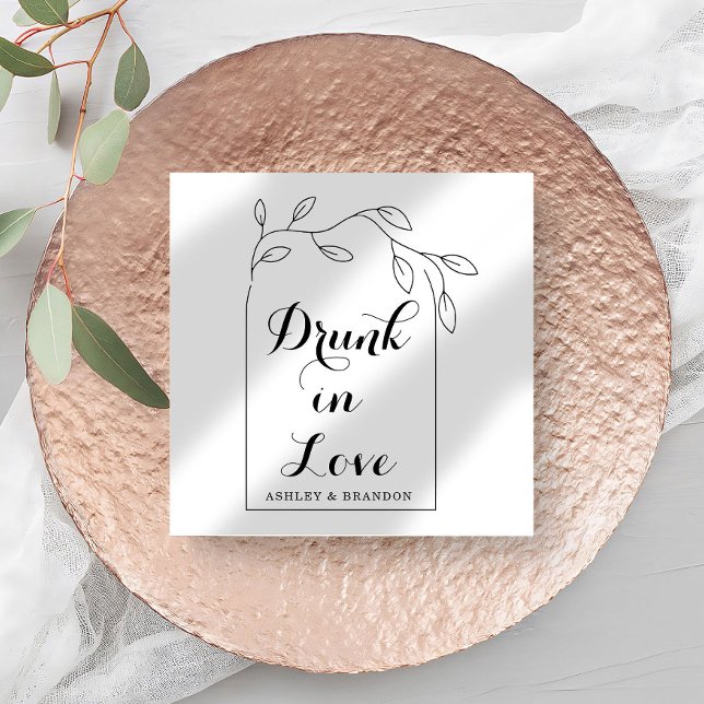 Minimal Modern Wedding Napkins Serviette (Von Creator hochgeladen)