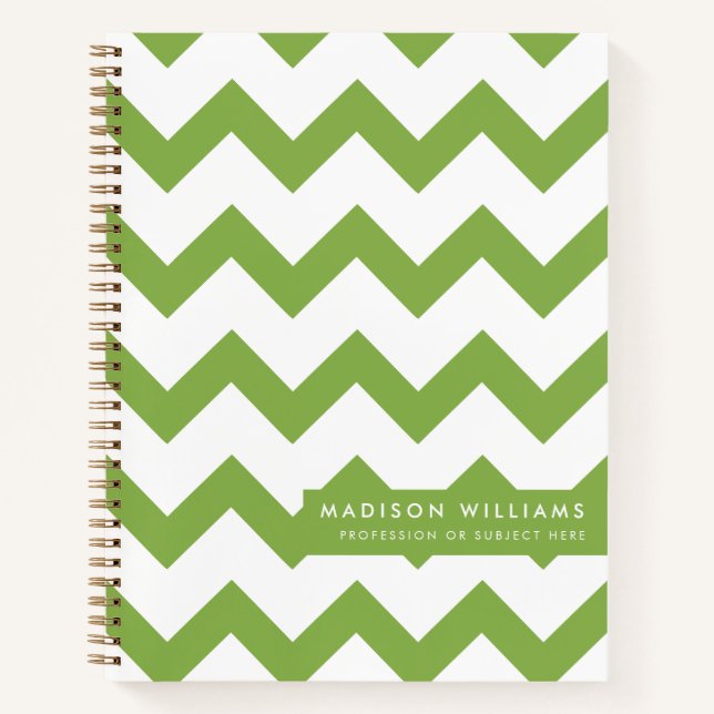 Minimal Modern Zigzag Notebook Notizbuch (Vorderseite)