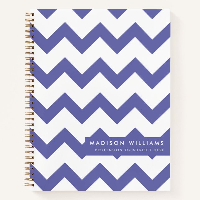 Minimal Modern Zigzag Notebook Notizbuch (Vorderseite)