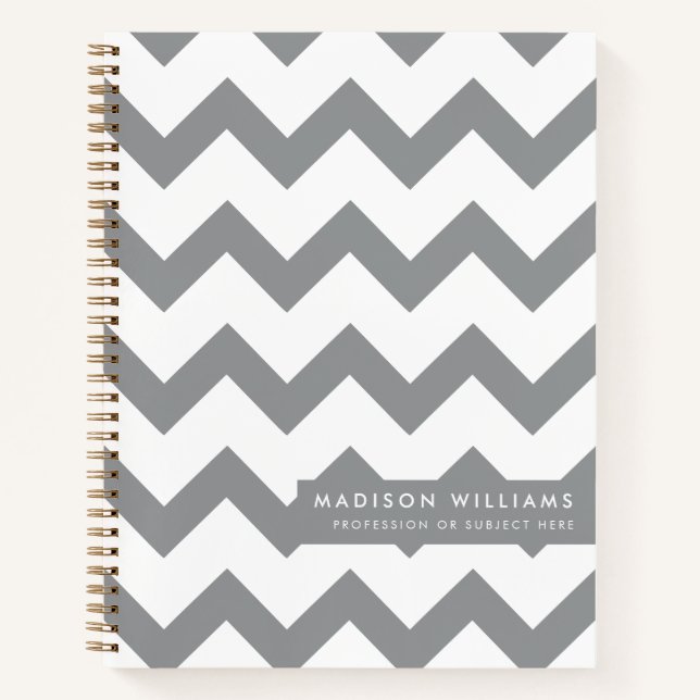 Minimal Modern Zigzag Notebook Notizbuch (Vorderseite)
