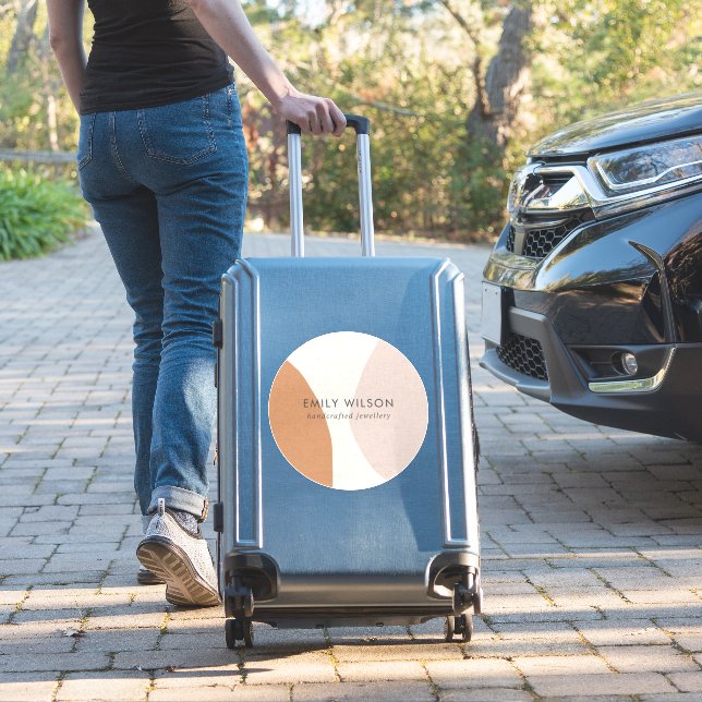 Minimal Moderne Abstrakte Rostspur Kunst Aufkleber (Koffer Insitu)