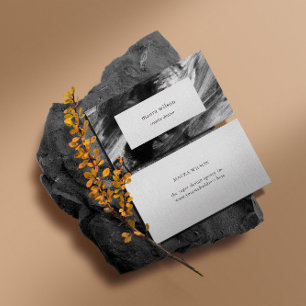 Minimal moderne Abstrakte Schwarz-Weiß-Malerei Visitenkarte