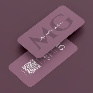 Minimal moderne Berufliche Dusty Pink Visitenkarte