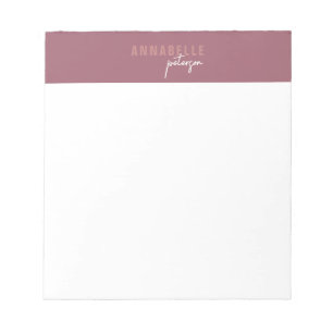 Minimal Moderne Berufliche Dusty Rose Einfach Notizblock