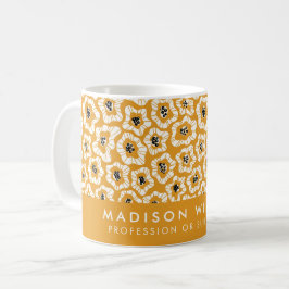 Minimal Moderne Blume Kaffee Tasse