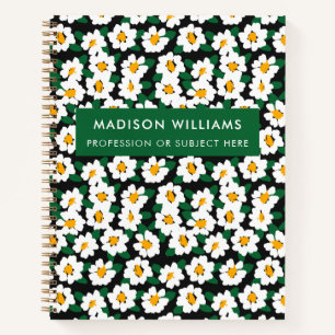 Minimal moderne Blume Notebook Notizbuch