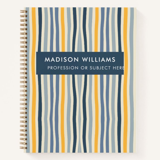 Minimal moderne Blume Notebook Notizbuch (Vorderseite)
