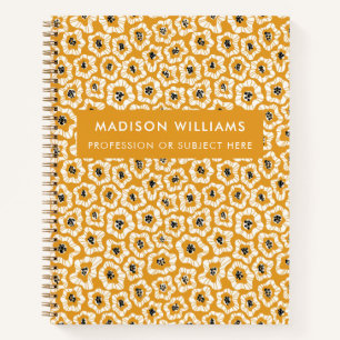 Minimal moderne Blume Notebook Notizbuch