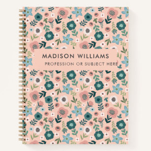 Minimal moderne Blume Notebook Notizbuch