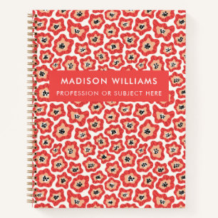 Minimal moderne Blume Notebook Notizbuch