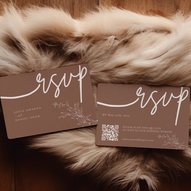 Minimal moderne einfache Hochzeit RSVP Karte (Von Creator hochgeladen)