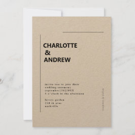 Minimal, moderne Einladung