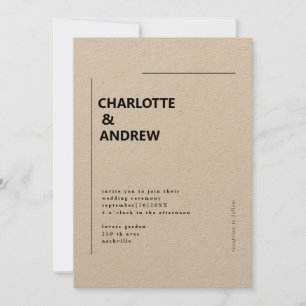 Minimal, moderne Einladung