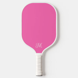 Minimal moderne, elegante Monogramm, Rosa oder bel Pickleball Schläger