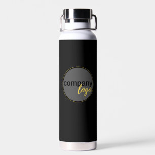 MINIMAL MODERNE FIRMA MARKENGESCHÄFTSLOGO SCHWARZ TRINKFLASCHE