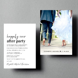 Minimal moderne Foto Hochzeitsempfang Einladung