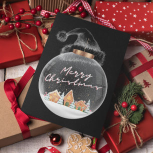 Minimal Moderne frohe Weihnachten Postkarte