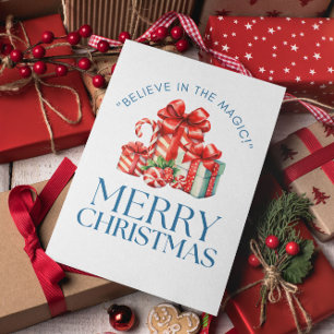 Minimal Moderne frohe Weihnachten Postkarte