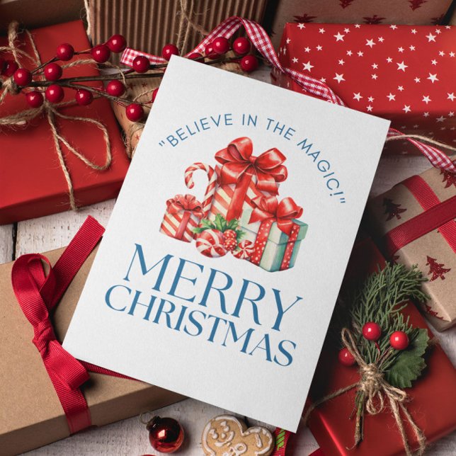 Minimal Moderne frohe Weihnachten Postkarte (Von Creator hochgeladen)