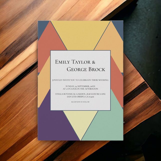 Minimal moderne geometrische Farbgebung Stilvolle  Einladung (Von Creator hochgeladen)