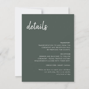 Minimal moderne Hochzeitskarte RSVP Karte