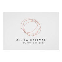 Minimal Moderne Rose Gold Scribble Logo Download