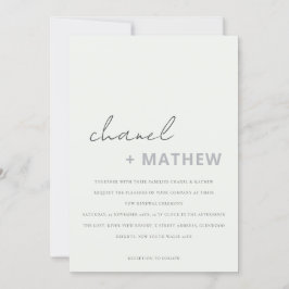 Minimal moderne Schwarz-Weiß-Script-Erneuerung Einladung