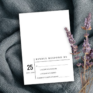 MINIMAL MODERNE SCHWARZ-WEISSE TYPOGRAFISCHE BREIT EINLADUNG