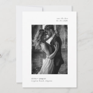 Minimal moderne Typografie Foto Wedding Rettete di Save The Date