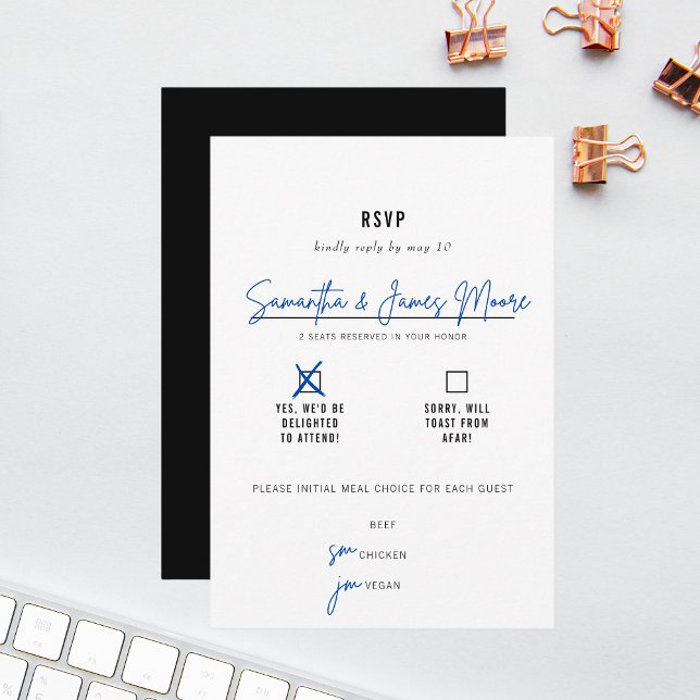 Minimal moderne Typografie - Wahl der Hochzeitsmah RSVP Karte (Von Creator hochgeladen)