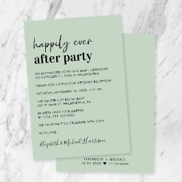 Minimal moderne, weiße Hochzeitsempfehlung Einladung