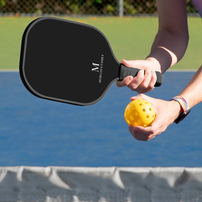 Minimal moderner, benutzerdefinierter Monogramm Na Pickleball Schläger (InSitu)