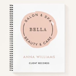 Minimal Moderner Blush Salon und Wellness-Center Notizbuch