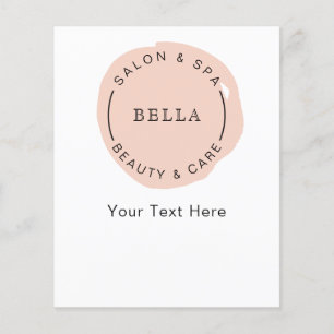 Minimal Moderner Blush Salon Wellness-Center Coupo Flyer