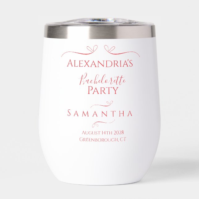 Minimal Moderner Junggeselinnen-Abschied Gefallen (Vorderseite)